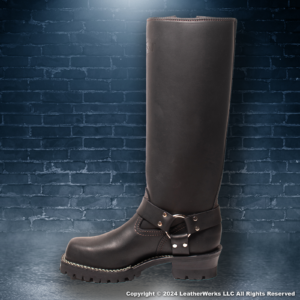 Wesco Harness 16 Inch Leather Lined Black Medial